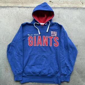 VTG Y2K New York Giants NFL blue hoodie size large